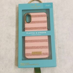 Kate Spade Wrap Phone Case iPhone X Rose Gold Pink